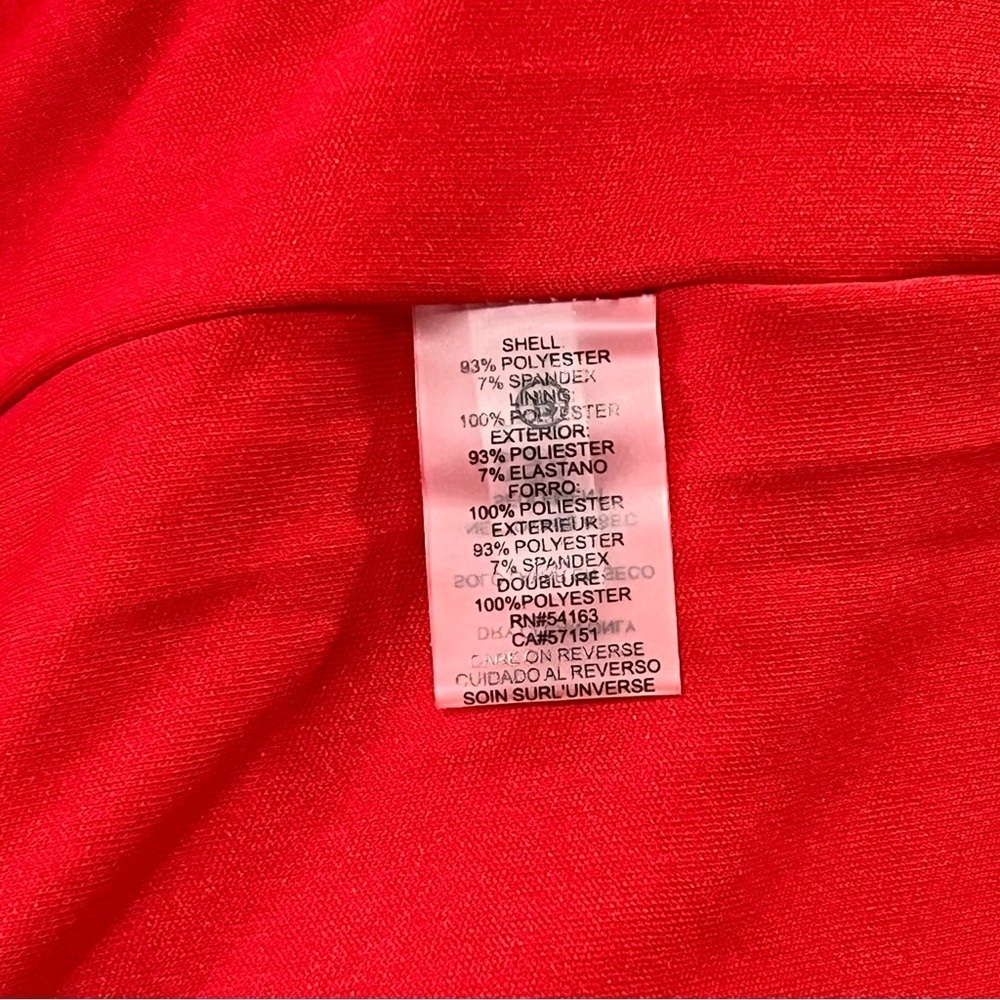 NWT Karl Lagerfeld Paris Red Grommet Scuba Shift Dress Size 8 - Picture 8 of 10